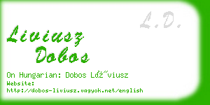 liviusz dobos business card